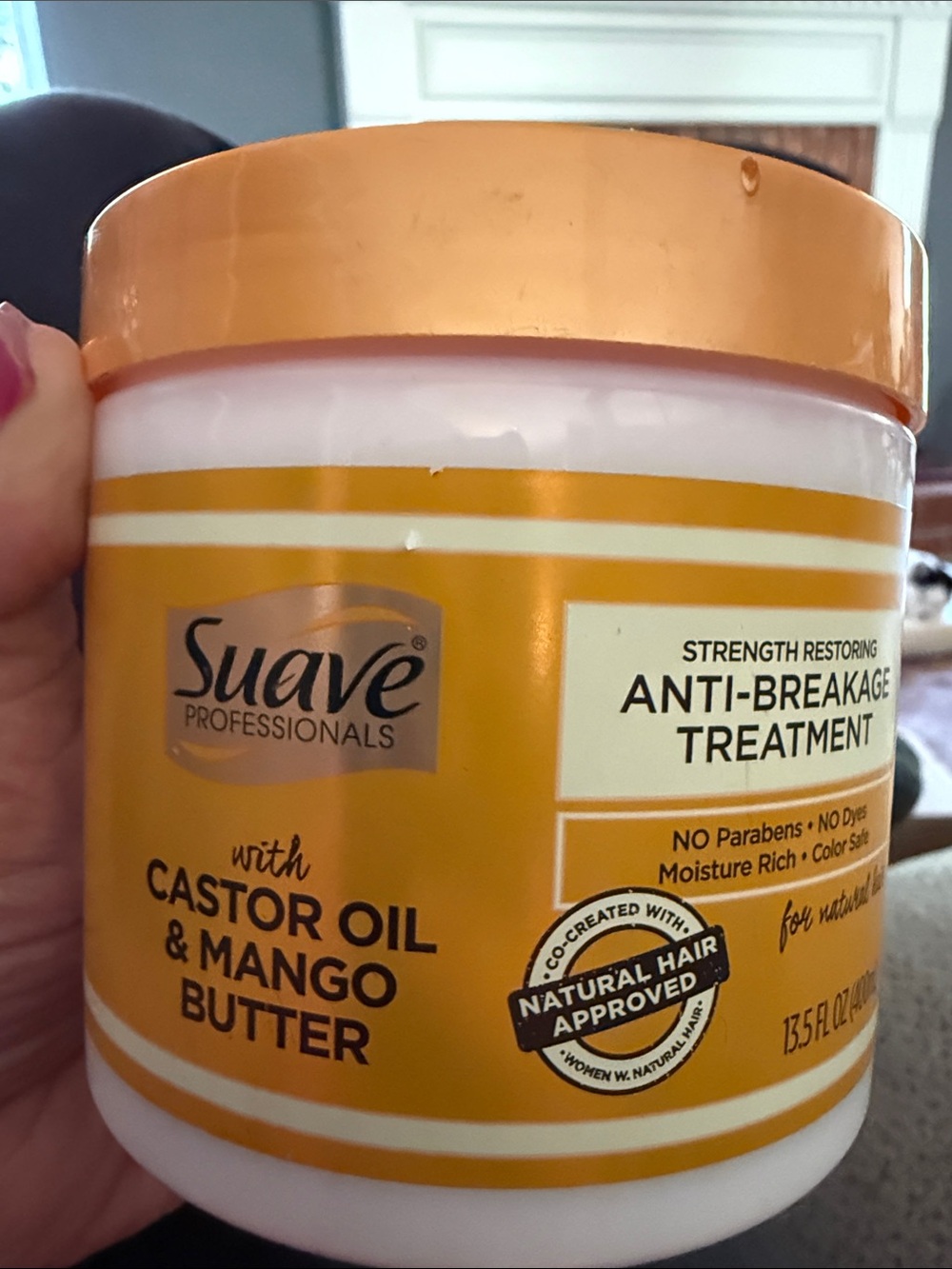 Suave Anti-Breakage Treatment Castor Oil Mango Butter Natural Hair 13.5 floz New